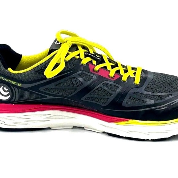 TOPO Athletic Womens Fli Lyte 2 Black Pink Yellow Running Shoes Sneakers Size 10 - Picture 8 of 16